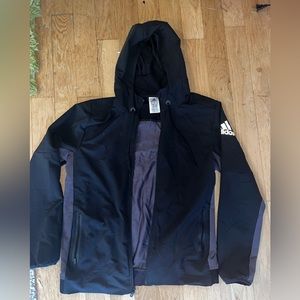 Black lightweight adidas training zip up